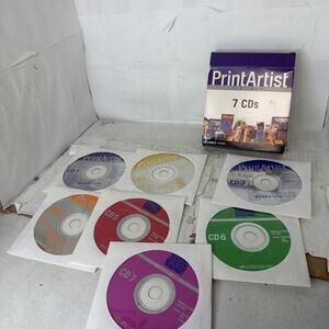 Print Artist 8.0 Platinum & Art Mania 7 Discs Set In Box As Pictured Discs Only